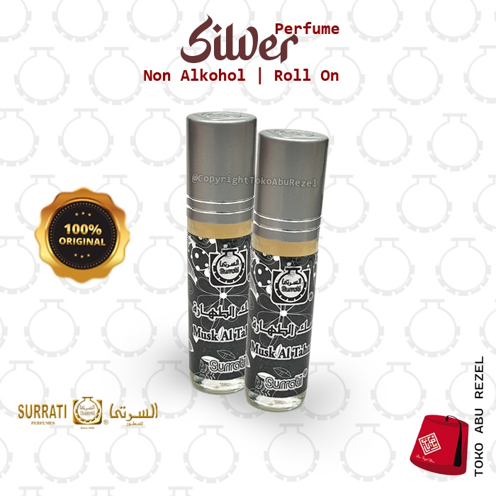 Parfum SILVER 6ml Roll On | Parfum Surrati | Non Alkohol |  Surrati Perfumes| Original Product | Surrati Factory Holly Makkah KSA