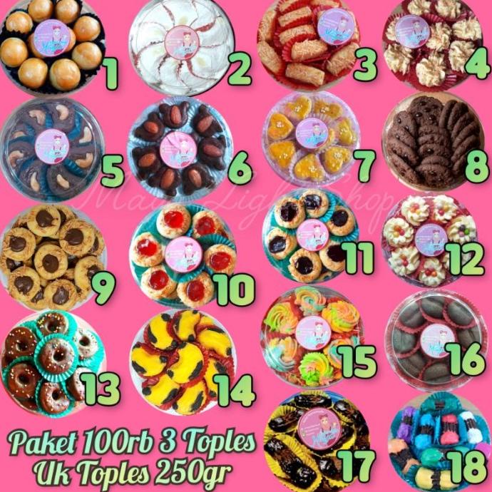 

PARSEL RAMADHAN PAKET 100RB ISI 3 TOPLES HAMPERS PARCEL LEBARAN KUE KERING KUKER EL09I09A82L