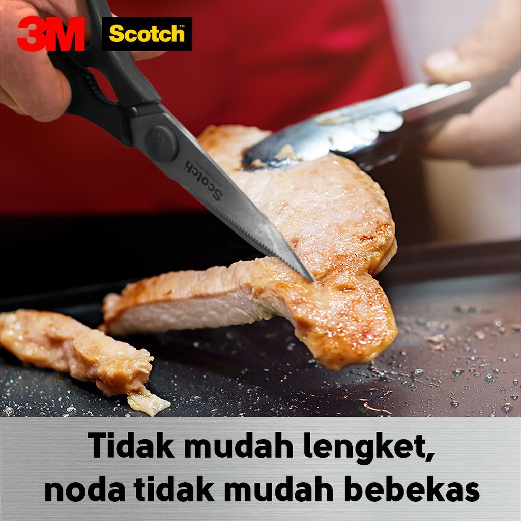 3M™ Scotch™ Kitchen Scissors, Bilah kuat &amp; tahan lama, 1 pc, Untuk memotong berbagai keperluan dapur