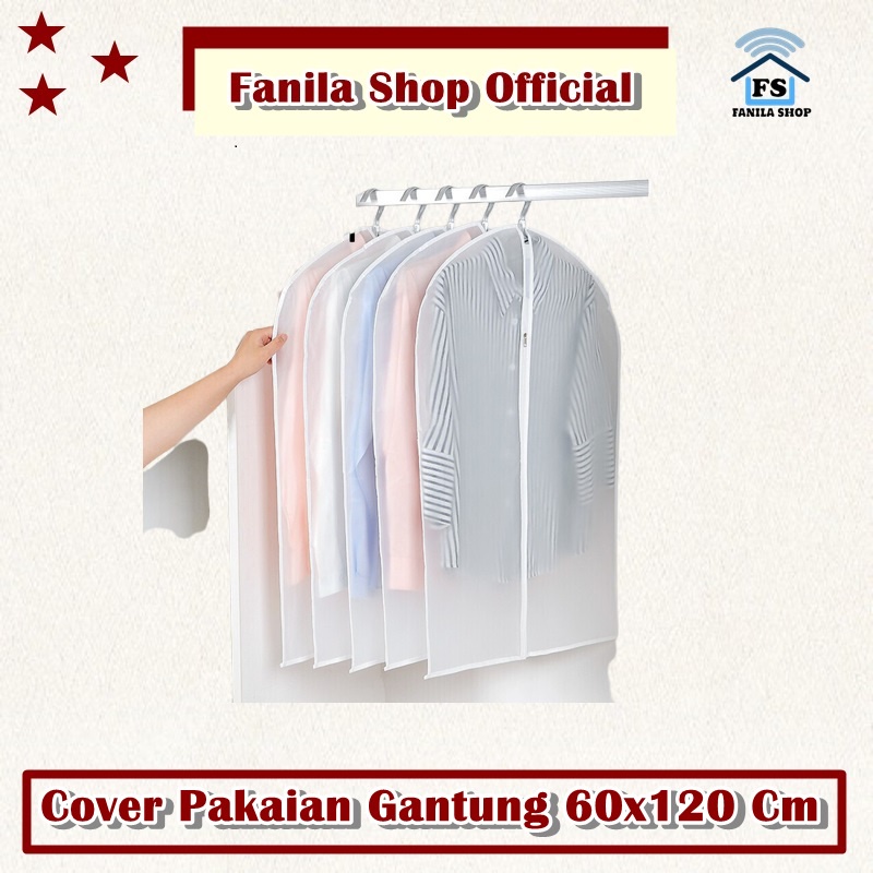 Cover Pakaian Gantung 60x120 Cm Cover Baju Cloth Cover