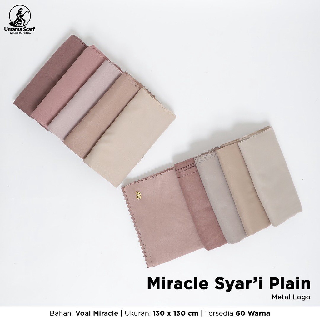 Jilbab Segi Empat syari 130x130 Voal miracle  by Umama METAL LOGO