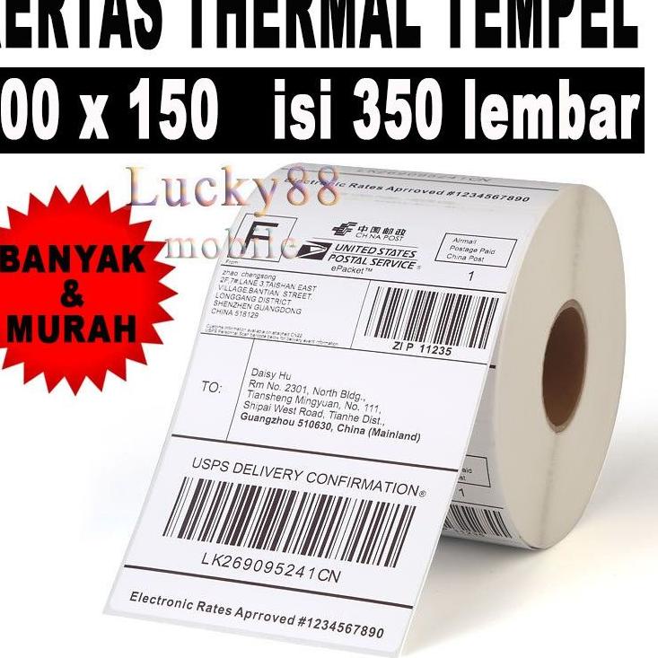 

Sedang Ramai Kertas Thermal 100 x 150 isi 250 Lembar dan 500 lembar
