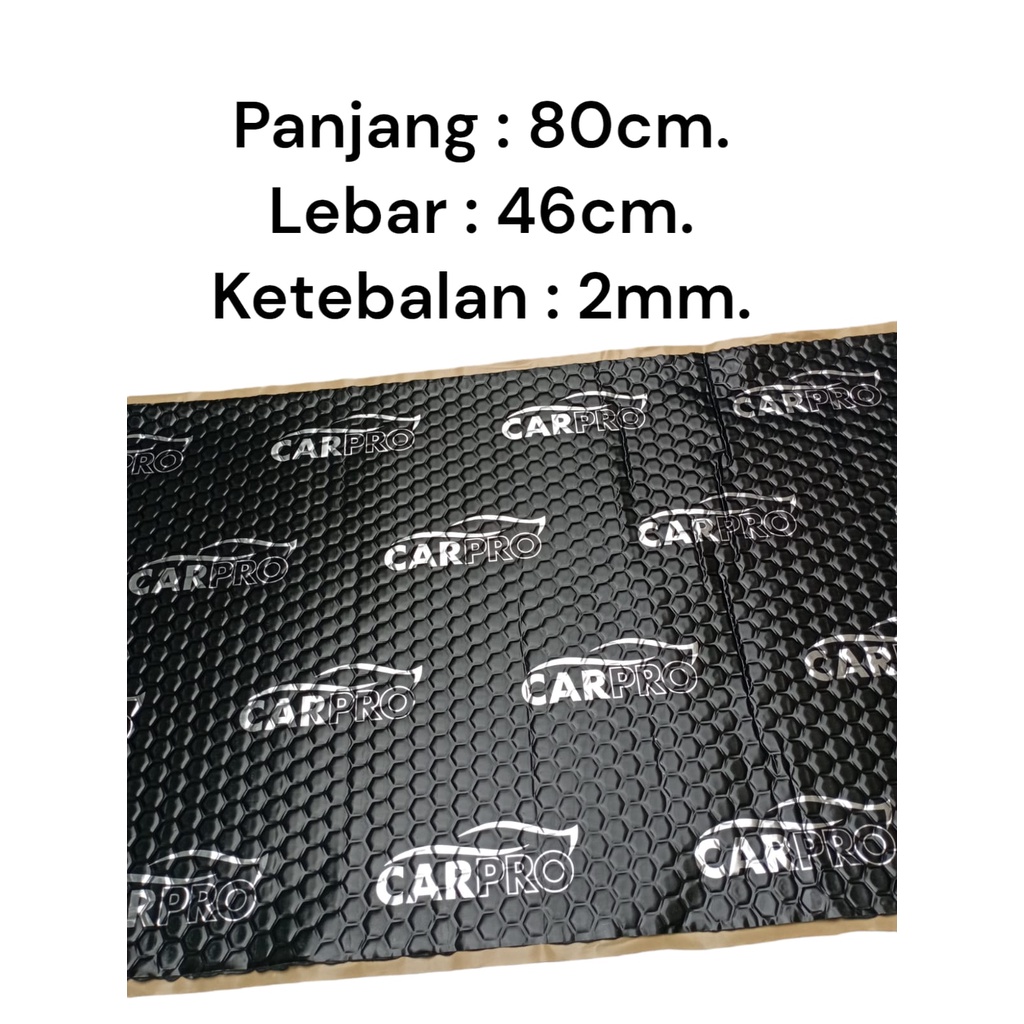 PEREDAM ALUMINIUM MOBIL CARPRO 2MM/PEREDAM SUARA / PANAS LANTAI MOBIL PEREDAM MOBIL / PEREDAM ALUMINIUM  CARPRO ALUMINIUM  80CM X 46CM HEXAGONAL