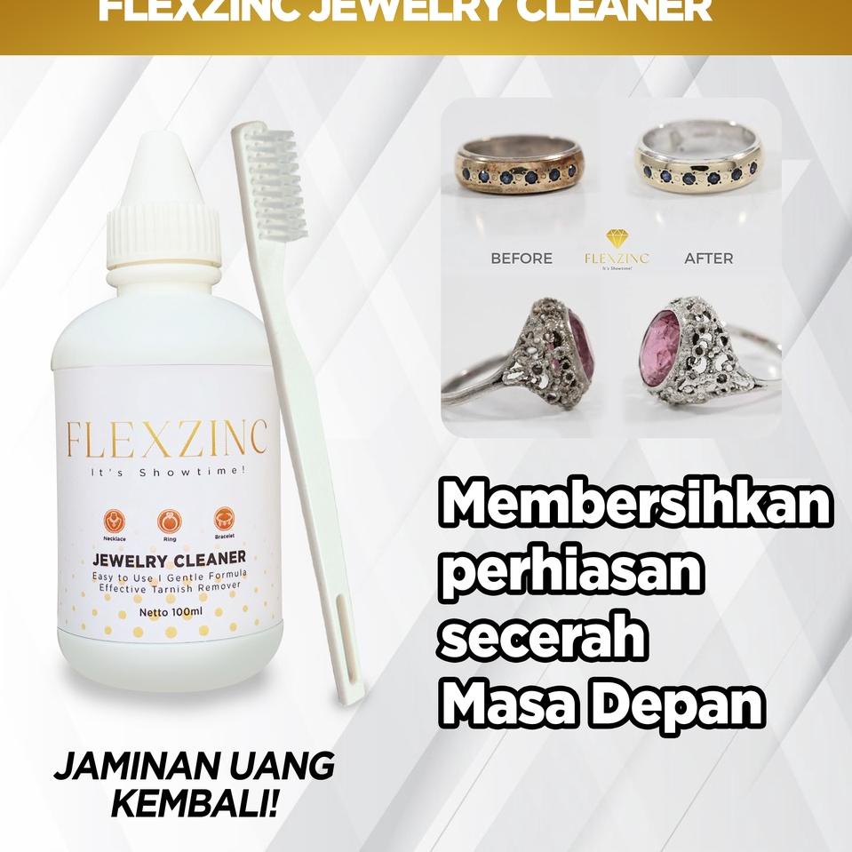 (♥C6369]  Flexzinc Jewelry Cleaner - 1x Flexzinc + free Sikat