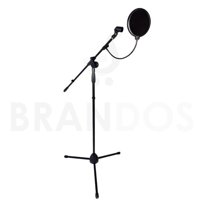 Stand Microphone + Mic Holder + Pop Filter / Mic Tripod Condenser
