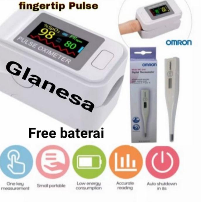 ● Pulse oximeter fingertip akurat OXYMETER Termometer omron ✿