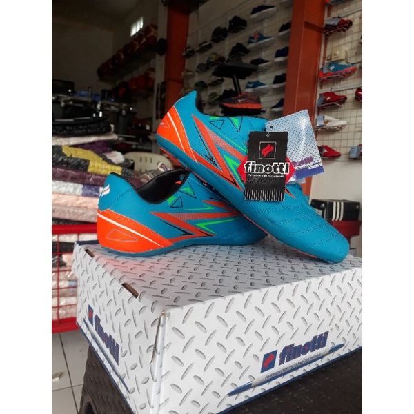 Sepatu Futsal FINOTTI AFF 17 & 18 Ori Merah, Biru 33 - 42