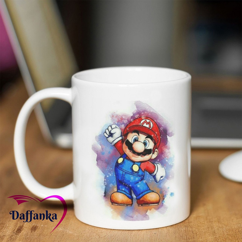 Mug Gelas Cangkir Game Super Mario Vintage