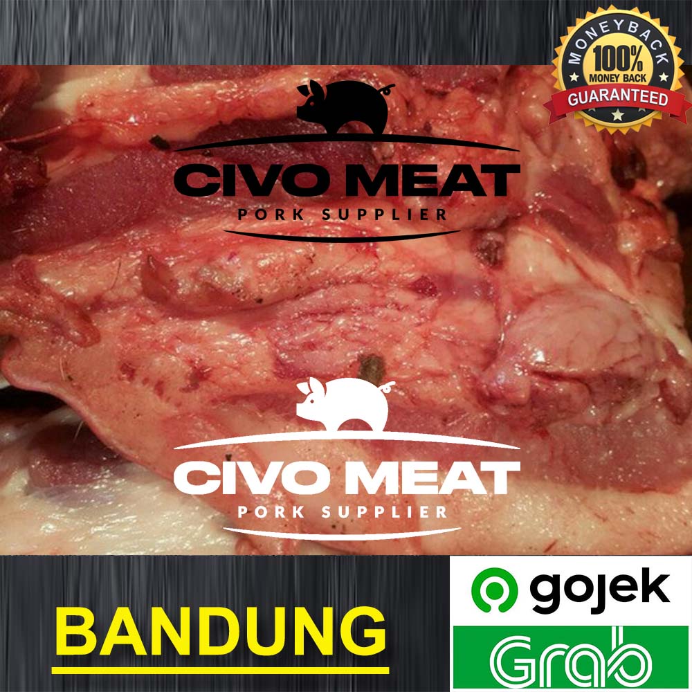 

Leher Babi / Pork Cheek / Pork Jowl mentah tanpa kulit 1 kg