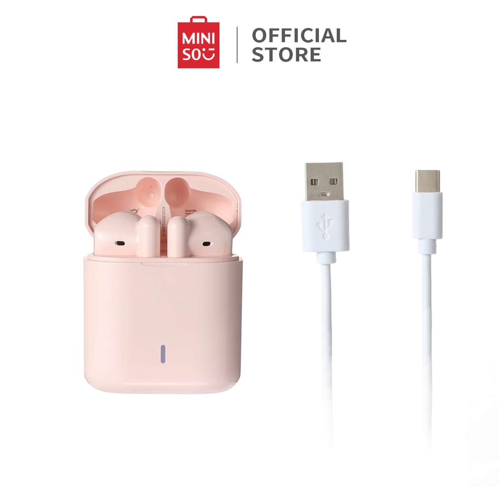 MINISO TWS Bluetooth Earphones Setengah In-Ear  Macaron  Model: S88