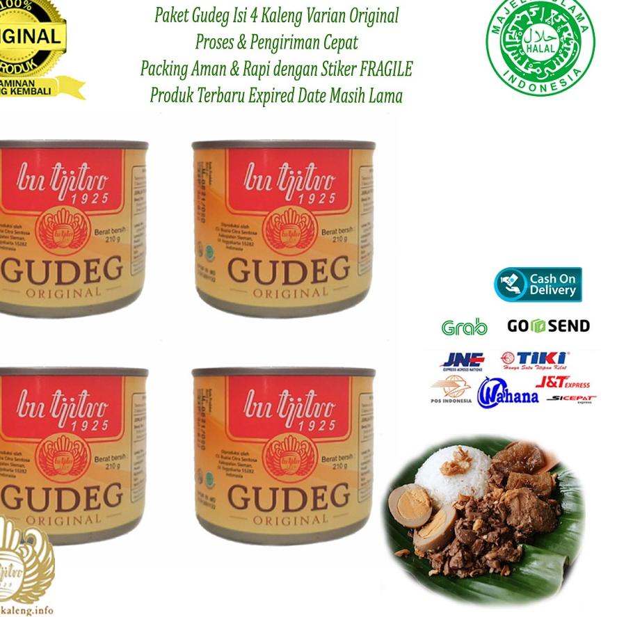 

✮ Gudeg Kaleng Bu Tjitro Original Paket Hemat Special Promo - Isi 4Pcs ☛