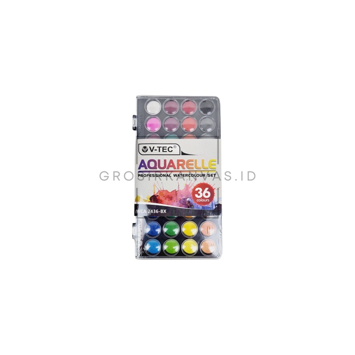 

Grosir V-Tec Aquarelle Watercolor Cake 36 Color - Cat Air VTec 36 Warna