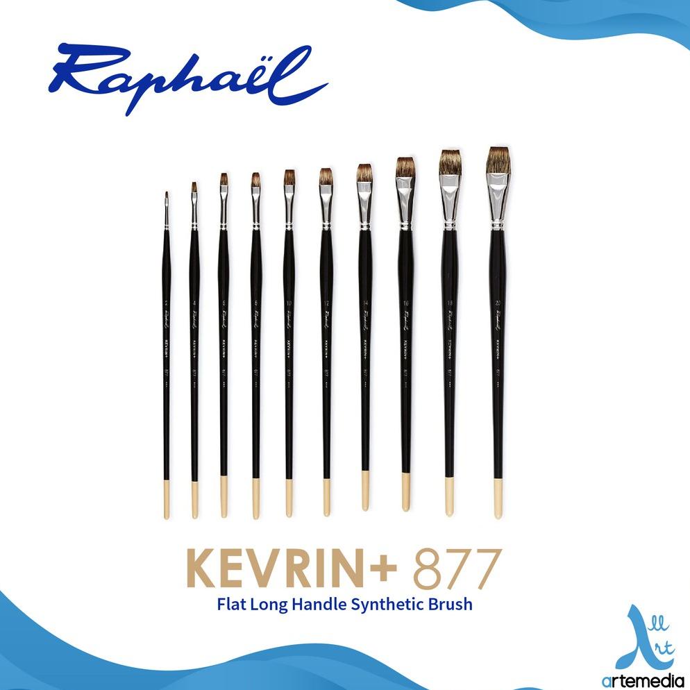 

Kuas Lukis Raphael 877 Flat Kevrin Synthetic Brush Long Handle