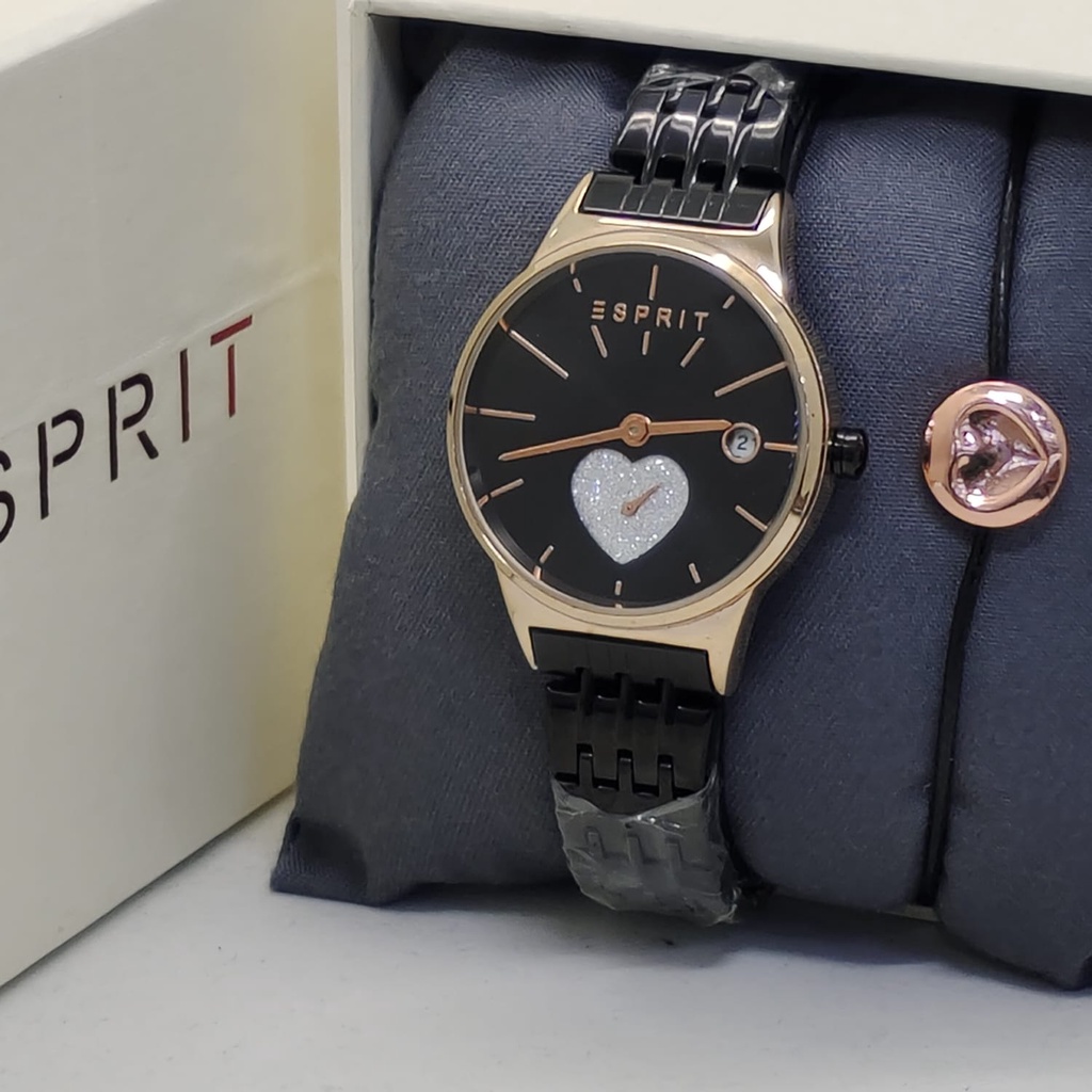 Esprit Jam Tangan Wanita Rantai Free Box Ori ES-3680ET