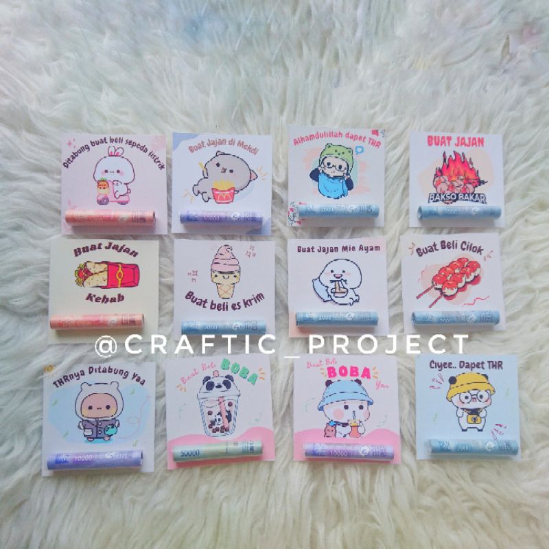 

24 PCS AMPLOP LEBARAN THR ANGPAU UANG SEDOTAN KEKINIAN VIRAL BY CRAFTIC_PROJECT