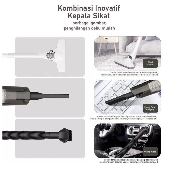 Kadonio Vacuum Cleaner Handheld Portable Strong penyedot debu Wireless