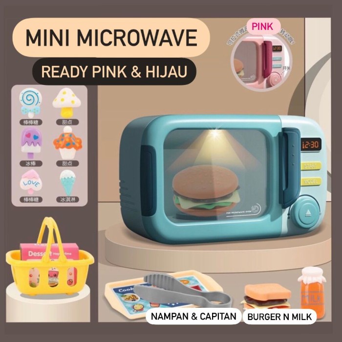 MCOV Mainan Mini Microwave Oven Eskrim Masakan Kado Anak