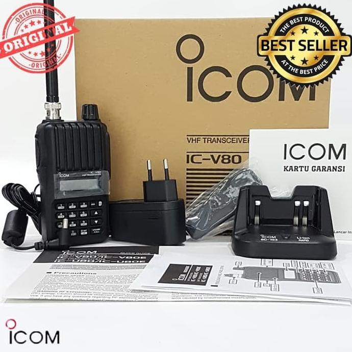 RADIO HT Icom V 80 ICV80 IC-V80 Lithium VHF handy talky V80E V80 new