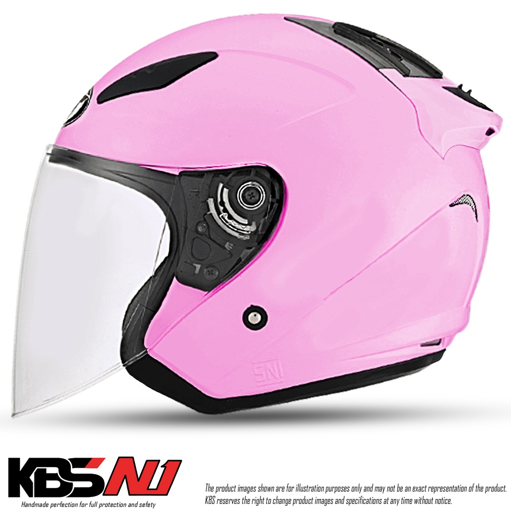KBS N1 BASIC POLOS SOLID SWEET PINK / HELM HALF FACE UNTUK PRIA DAN WANITA DEWASA SNI DOT COD