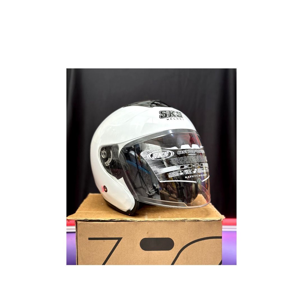 SKS - HELM KYTO SKS ORI SNI DEWASA PRIA WANITA FULL LEHER. HALF FACE, GANTENG #5