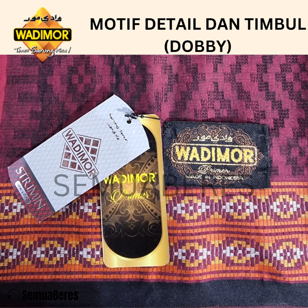 Sarung Wadimor STRIMIN PREMIUM - Kain Tenun Dewasa Pria Laki Cowo Sholat Solat