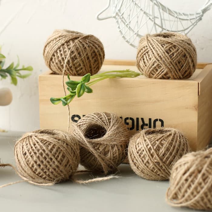 

MSM Tali Rami Tali Goni 1 mm Hiasan Dekorasi DIY Jute Hemp Rope 50 Meter