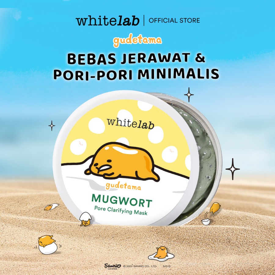 Whitelab Mugwort Pore Clarifying Mask 60g - Masker Wajah Pori-pori &amp; Jerawat