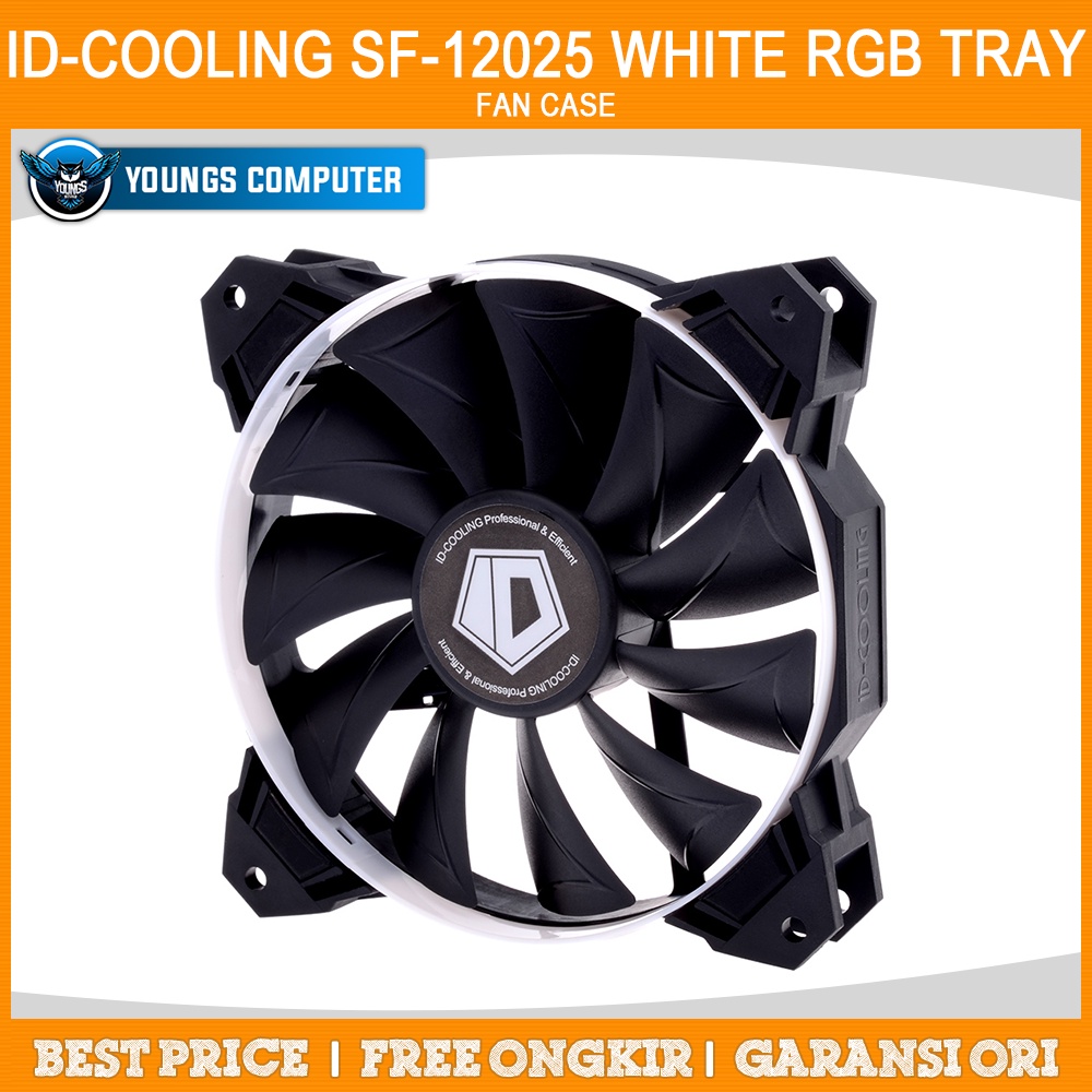 FAN CASE ID-COOLING SF-12025 WHITE RGB 12CM TRAY