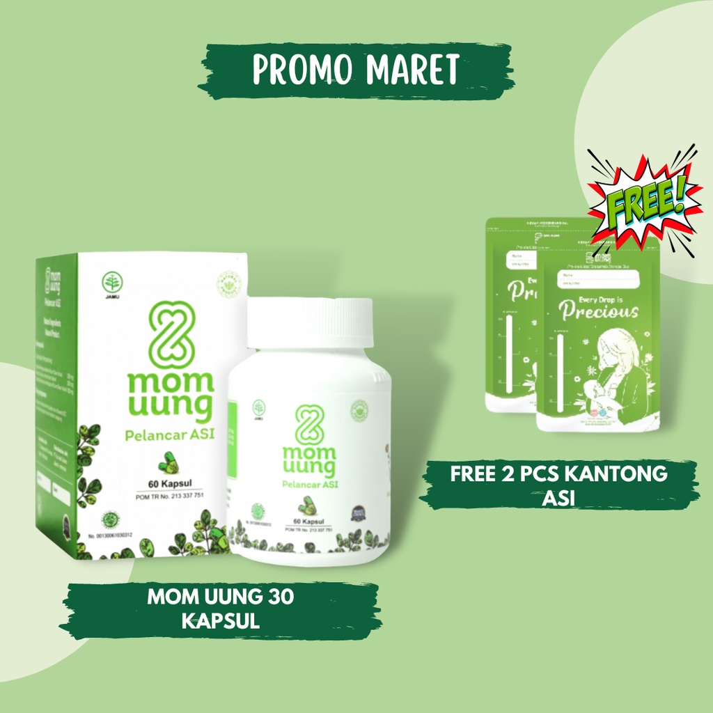 MOM UUNG ASI BOOSTER 30 KAPSUL PELANCAR ASI HALAL BPOM NATURAL