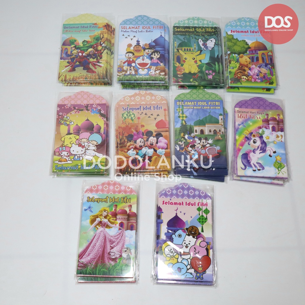 

Amplop Lebaran/Amplop Karakter 1 pak isi 8 pcs