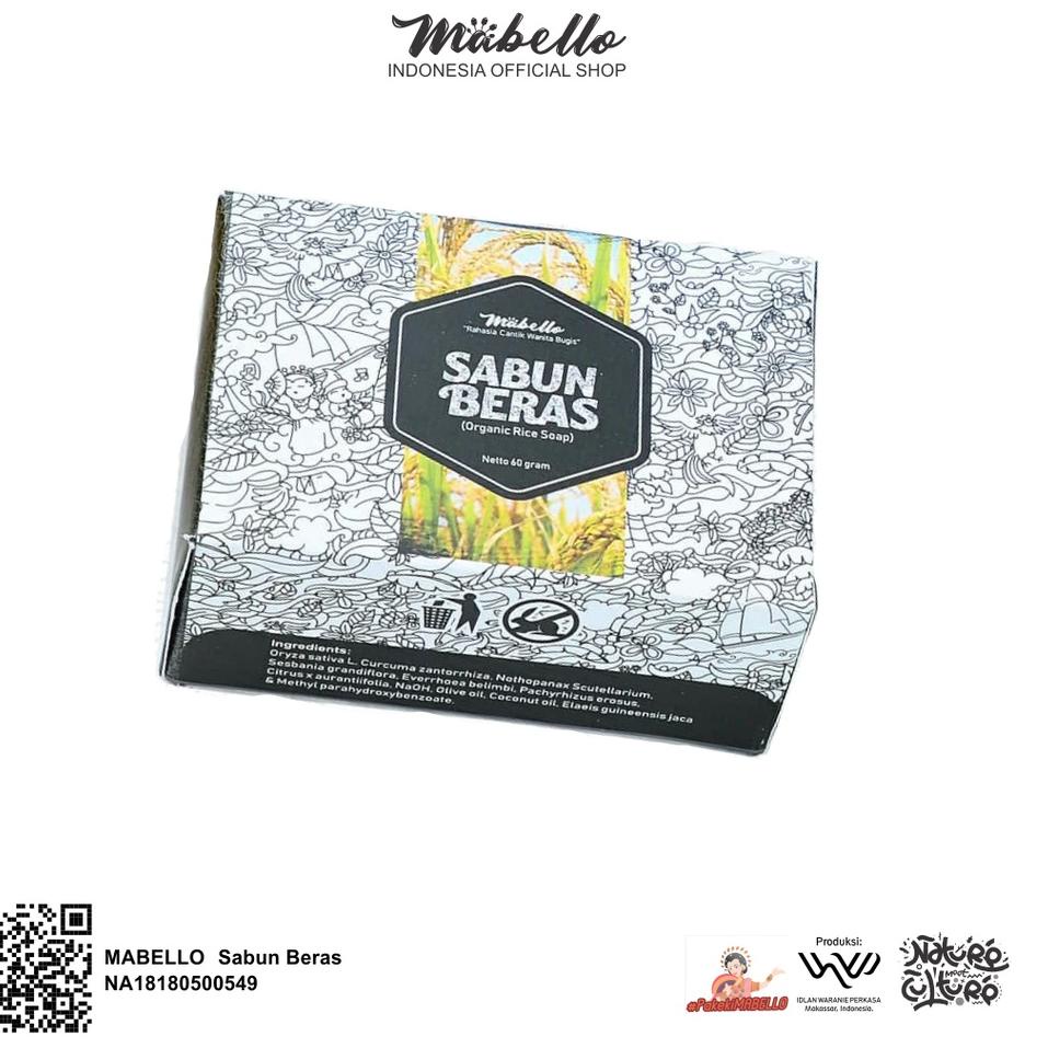 Promo MABELLO Sabun Beras Hitam Original 100%/sabun bedda lotong/ Handmade soap/ sabun pengganti lulur