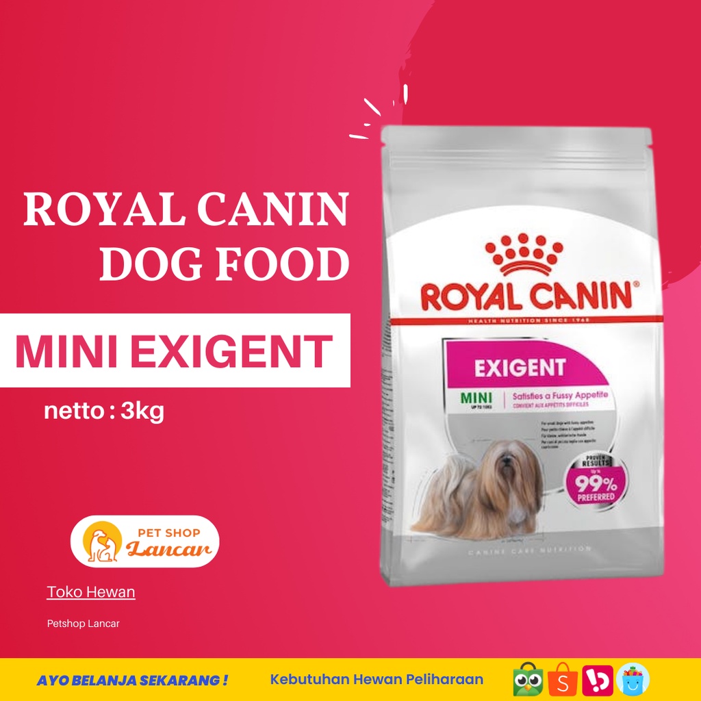 Royal Canin Mini Exigent Dog Makanan Anjing Dewasa 3kg