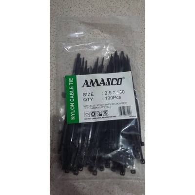 

$$$$] KABEL TIES / KABEL SERUT / KABEL TARIK 100 MM X 2.5MM HITAM ISI 100