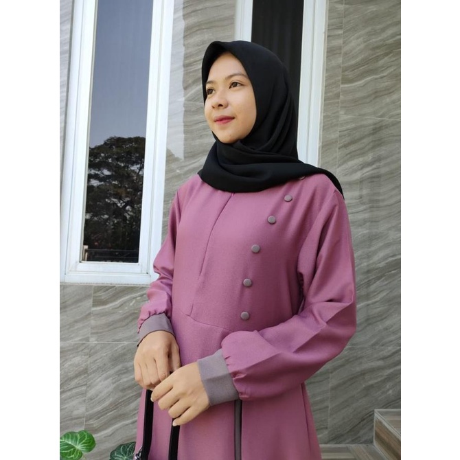 Gamis Syanaz Ity Crepe / Gamis Ity Crepe Kancing / Gamis Ity Crepe Kom ima