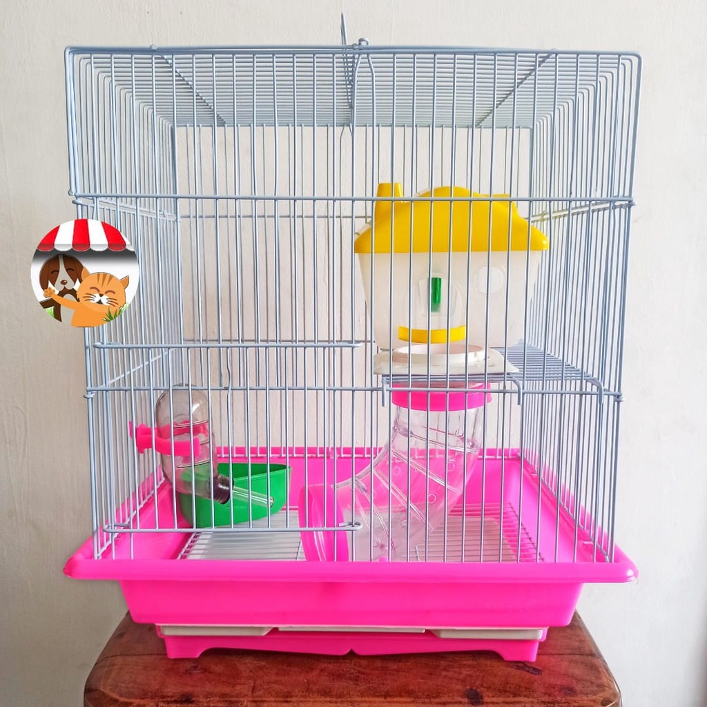 Kandang Hamster 2 Tingkat Full Set Murah - Rumah Hamster Sweet 2#