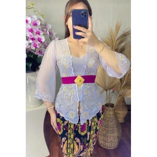 kebaya bordir putih