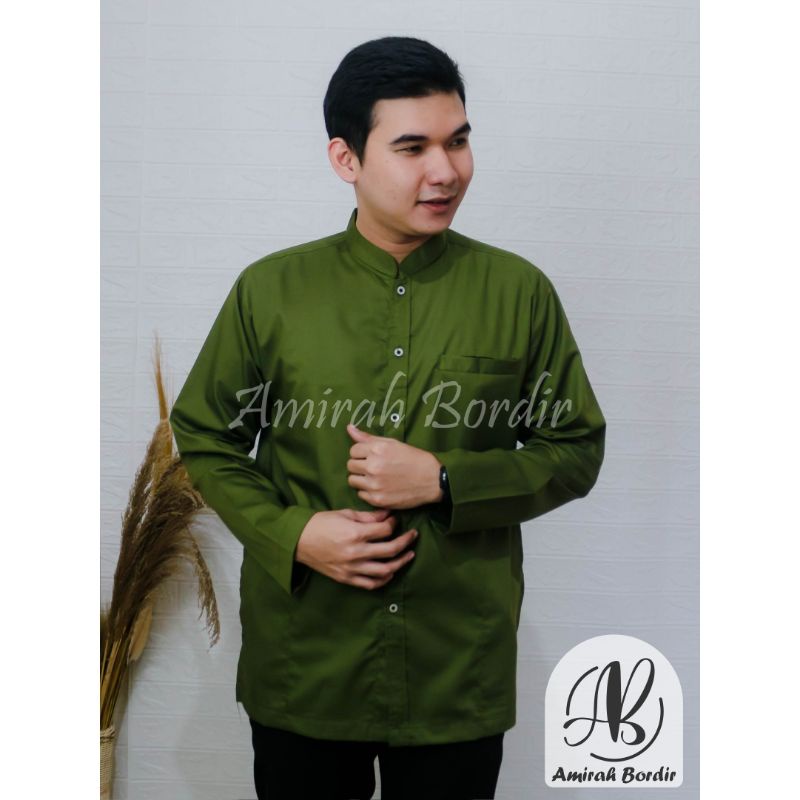 BAJU KOKO DEWASA KATUN POLOS TOYOBO PREMIUM LENGAN PANJANG TERMURAH SIMPEL,MODERN &amp; KEKINIAN