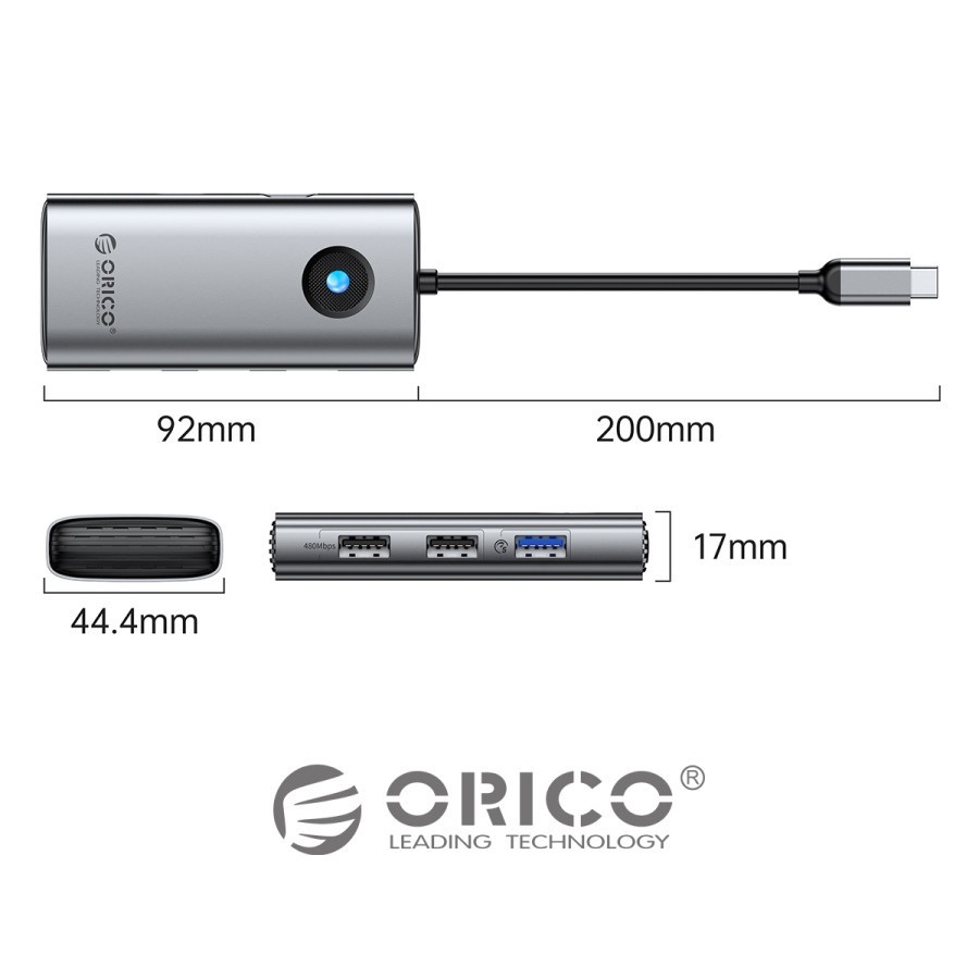 ORICO PW11-5P Type C HUB 3 Port USB 5Gbps 1 Type C PD 60W HDMI Port