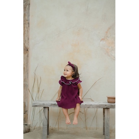 Cotton Cub Emira Dress Set -  Baju Anak Bayi Terusan dengan Dalaman Celana Pendek Cewe Dress Anak Bayi