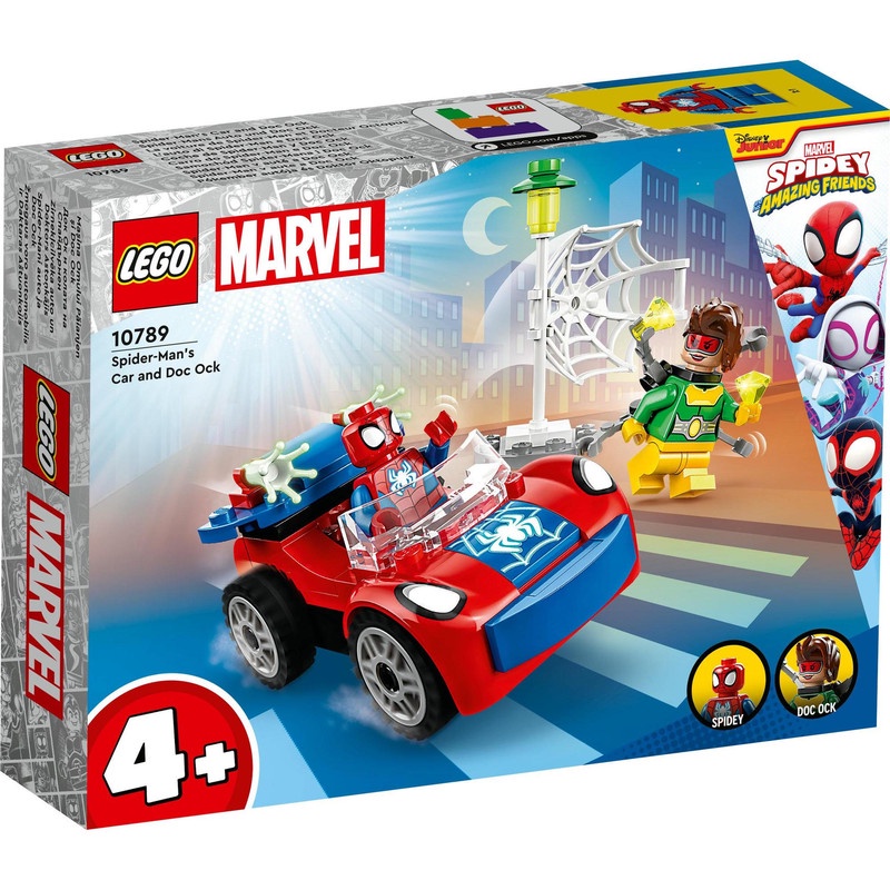 LEGO Spidey 10789 Spider-Man's Car and Doc Ock Building Toy Set (48 Pieces) Building Blocks for Kids (4 Tahun+)