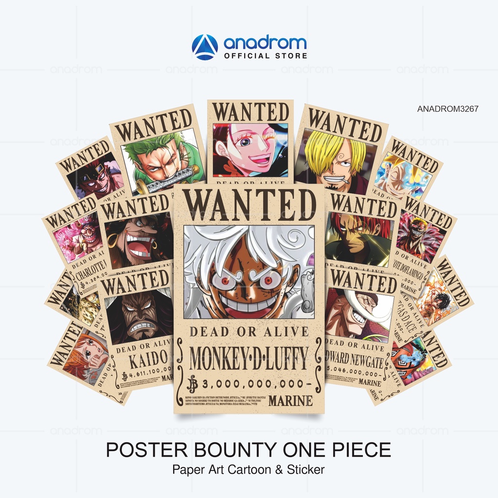 

Poster Bounty One Piece I Size A5 & A4 I Anadrom 3267