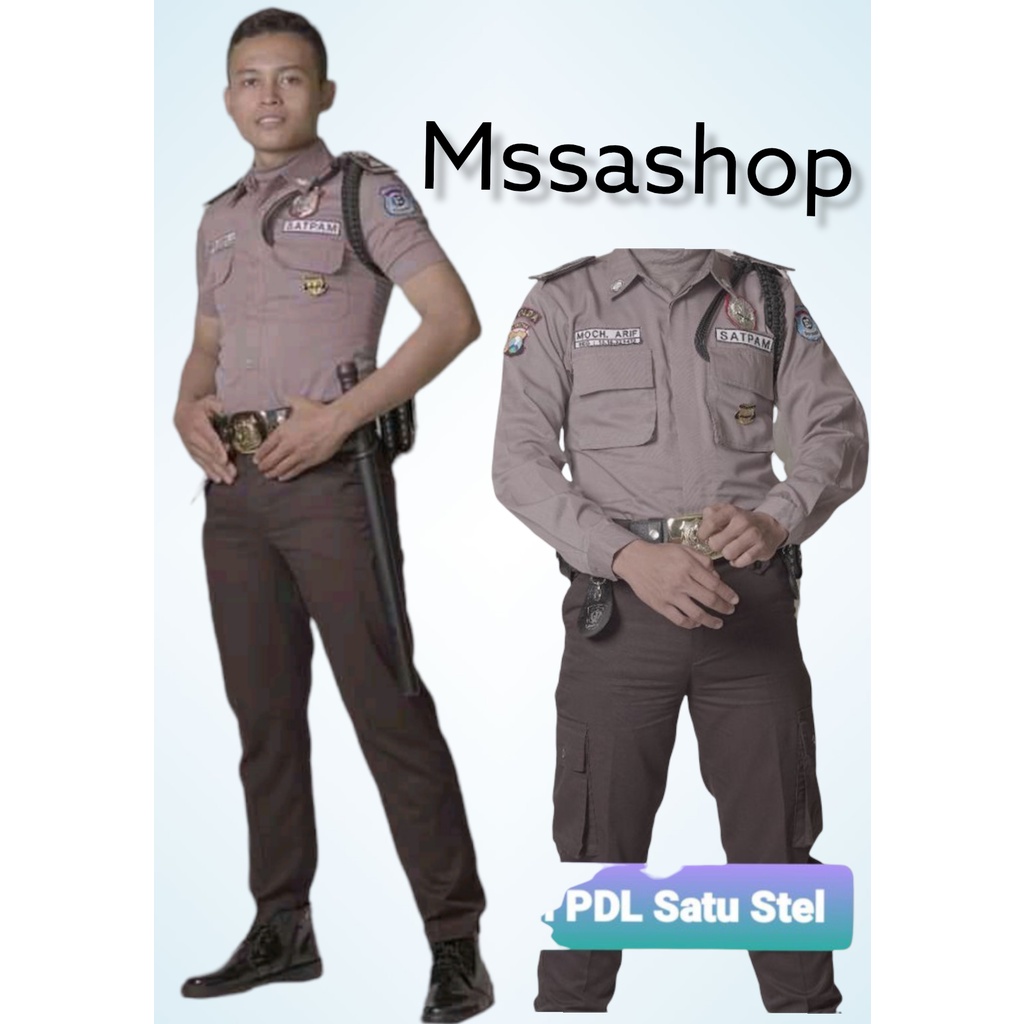 Seragam Satpam Terrbaru PDL PDH COKLAT CREAM baju coklat krem security,seragam  krem coklat security pdh pdl,seragam security terbaru 2023.seragam pdl pdh lengan panjang security,baju dinas pdh lengan pendek bahan tebal American drill COD