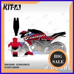 Decal New Vixion Facelift MERAH KOMBINASI HITAM D-D4-005 1M4R23 last stok