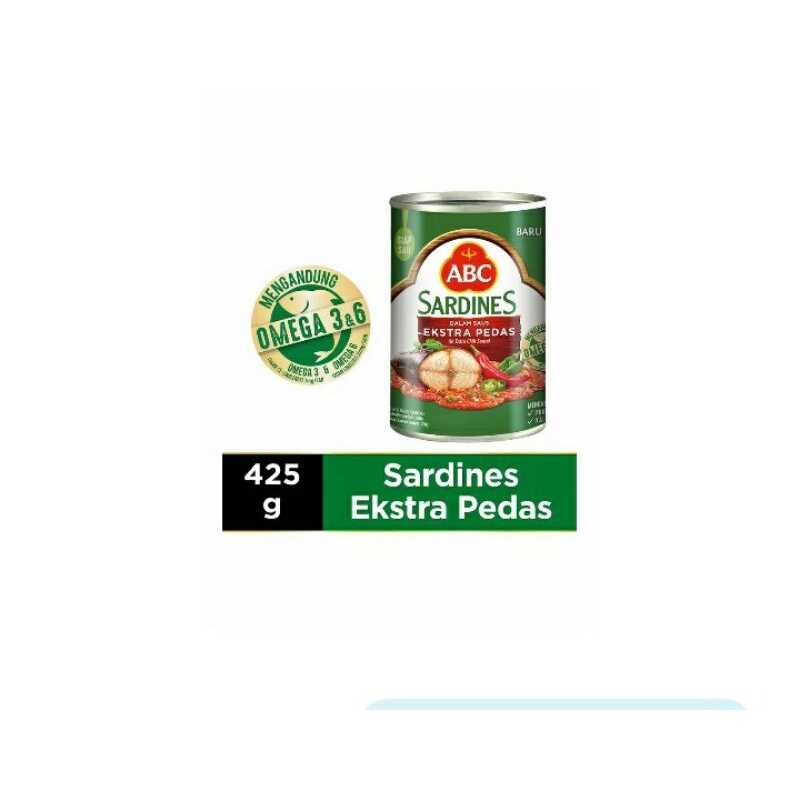 Abc Sardines Extra Pedas 425G