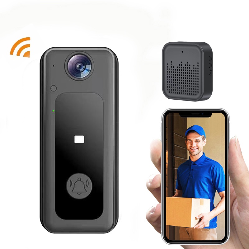 Bel Rumah dengan kamera smart doorbell door bell with camera wifi 2way speaker video CCTV / IP CAMERA / BELL CAMERA MINI / BEL PINTU / BEL RUMAH / BELL WIFI bel pintu dengan Kamera - Smart Door Bell - Ip Camera - Wireless  - Wifi - Video