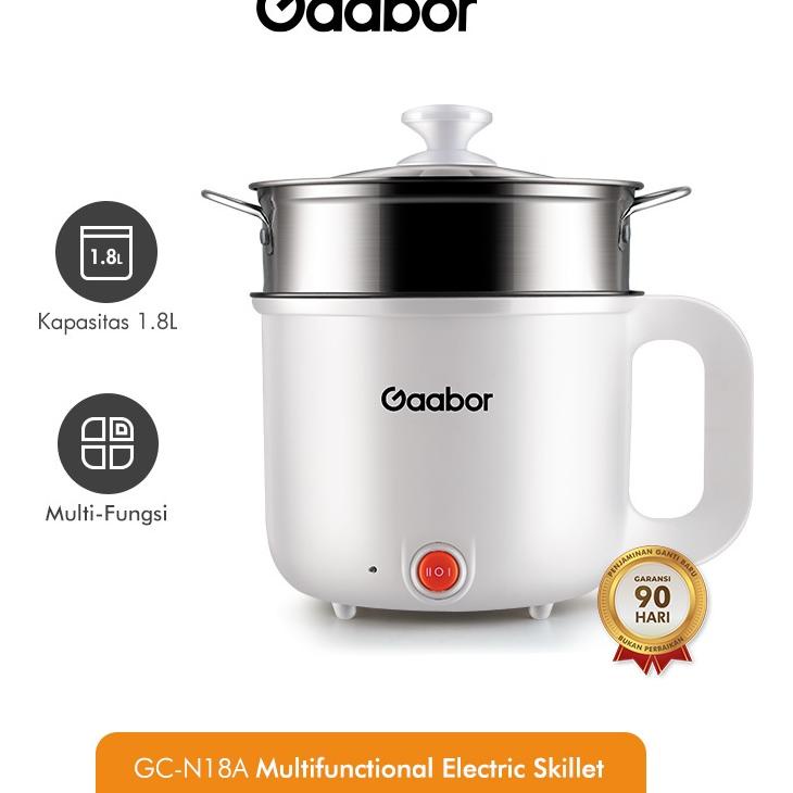 ◄ Gaabor Panci Listrik 0,7 L Multifungsi-Panci Listrik Multifungsi Panci Elektrik Serbaguna /GR- N18