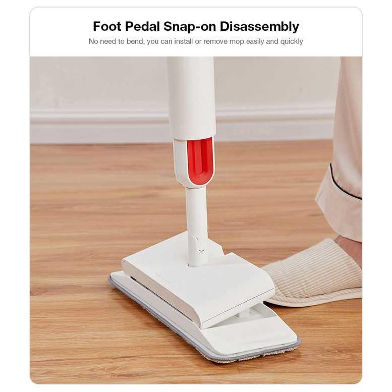 Deerma Water Spray Mop Sweeper Sapu Pel 2 in 1 - DEM-TB900 - White