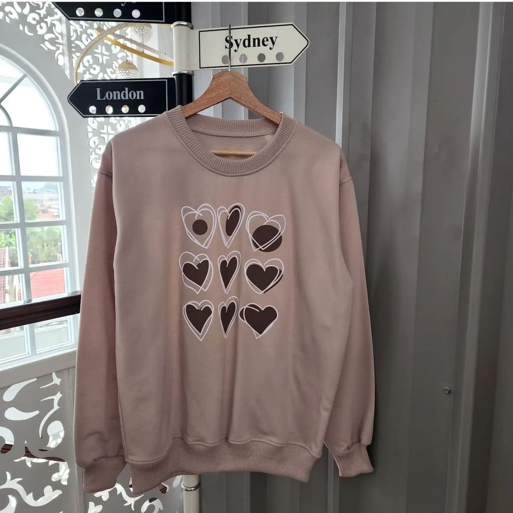 Mini Love Street Oblong Sweater Oversize Wanita - Sweatshirt