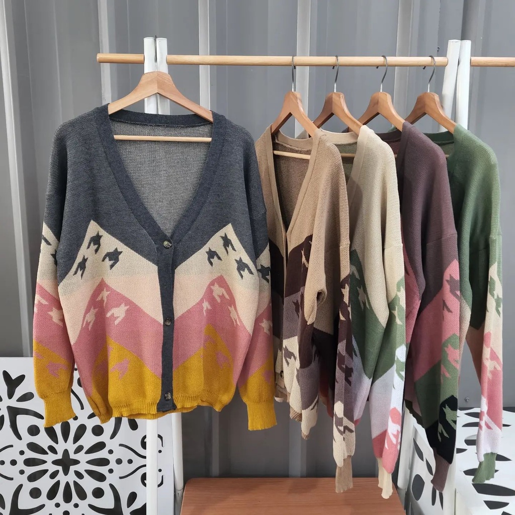 [CYC | COD] Outwear Dena Outer | Rajut Tebal Cardigan Wanita Trendy Murah