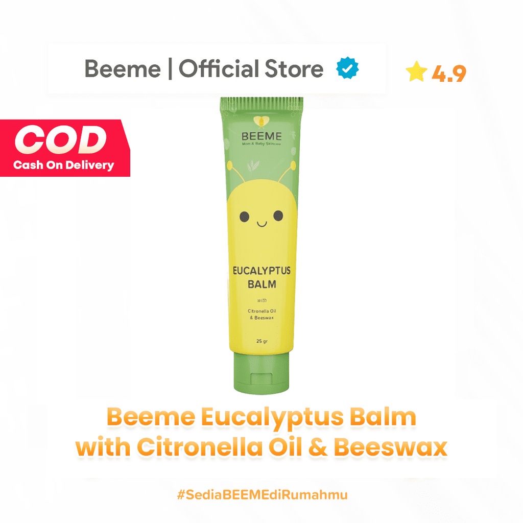 Beeme Eucalyptus Balm with Citronella Oil &amp; Beeswax | Meredakan Batuk Pilek